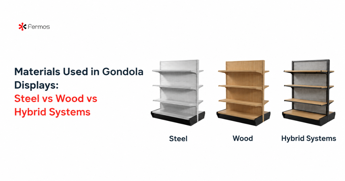 Gondola Displays: Steel vs Wood vs Hybrid